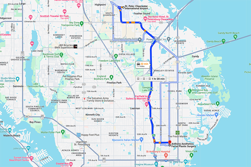 St Pete-Clearwater Airport map