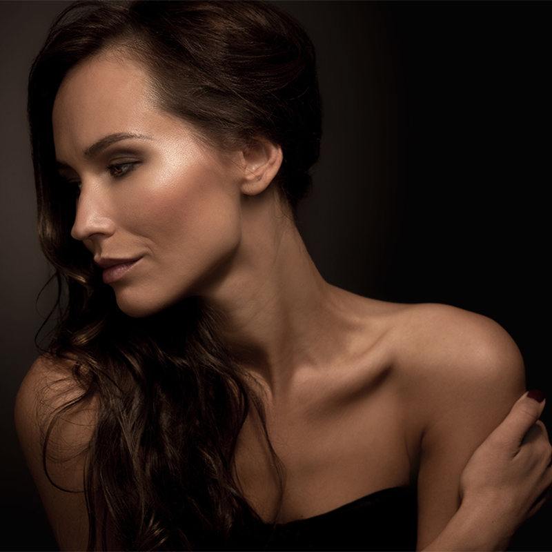 Portrait of fashion model in photo studio Portrait of fashion model in photo studio